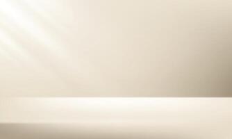 Empty Beige studio background. Empty room with light effect. Space for selling products on the website. illustration. vector