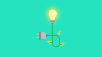Simple Animation of Bio Energy. Suitable for renewable energy, green energy, smart energy content. 2d animation 4k. transparent background video
