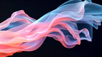 A colorful gradient of flowing forms on a black background. video