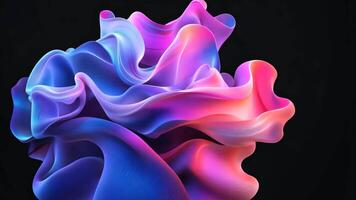 A colorful gradient of flowing forms on a black background. video