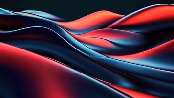 Abstract background with wavy shapes in dark blue and red colors. video