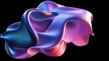 A colorful gradient of flowing forms on a black background. video