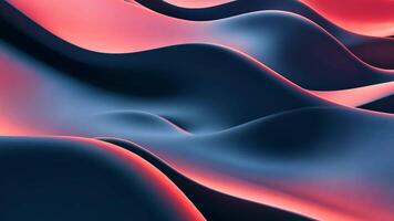 Abstract background with wavy shapes in dark blue and red colors. video