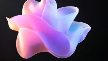 A colorful gradient of flowing forms on a black background. video