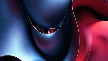 Abstract background with wavy shapes in dark blue and red colors. video