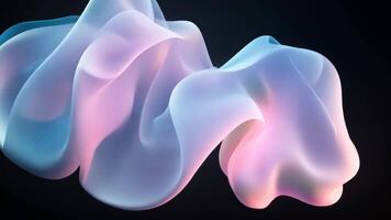 A colorful gradient of flowing forms on a black background. video