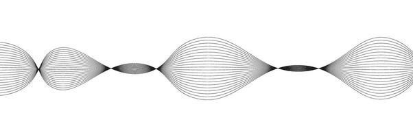 Elegant black smooth wave on a white background. Dynamic sound wave. Abstract background with business lines vector