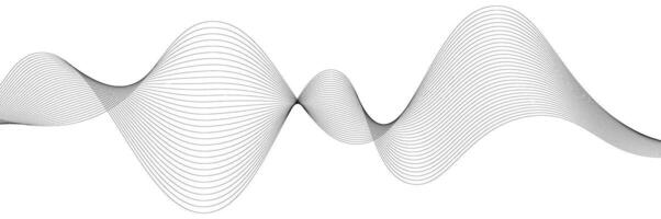 Elegant abstract smooth lines gray wave. Abstract background with business lines vector