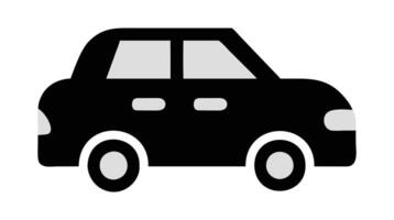 Black car silhouette . Stylish automobile clip art icon design. Flat vehicle silhouette for projects. vector
