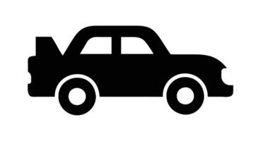 Silhouette black car . Stylish automobile clip art icon design. Flat vehicle silhouette for projects. vector