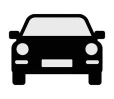 silhouette Car icon front view. Automobile front view car illustration with white background. vector