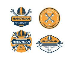 handyman badge design vector