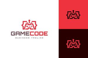 game code logo design vector