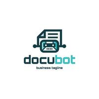 document bot logo design vector