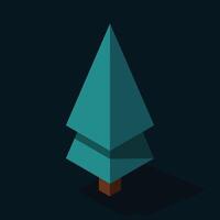 Isometric tree at night. Tree isometric elements. Isometric tree element for landscape design. Park element vector