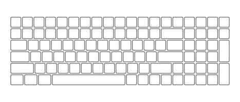 Computer keyboard button layout template for graphic use. Modern computer keyboard. illustration vector