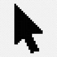 Pixel computer mouse click pointer cursor arrow. Mouse cursor arrow. Pointer arrow. Cursor icon vector