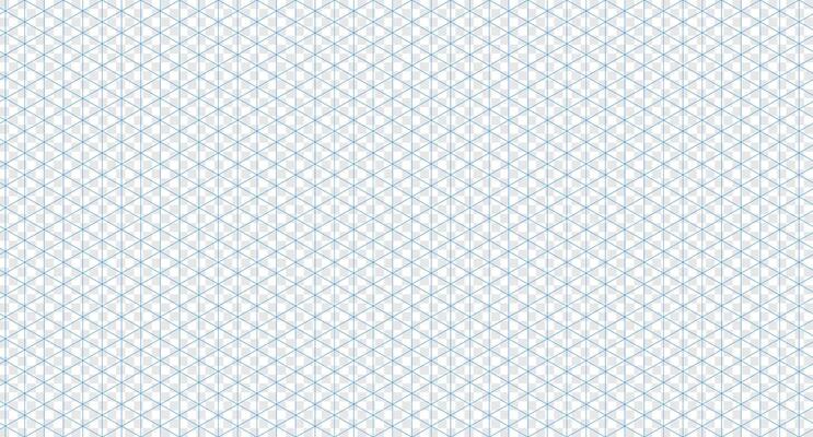 Template isometric grid seamless pattern. Blue isometric grid. Outline isometric graph template background. illustration