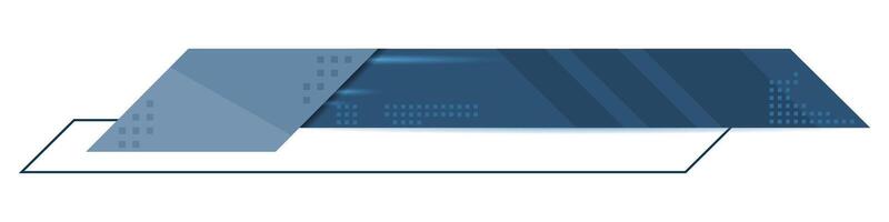 Futuristic design lower third banner. Blue geometric lower third banner template design. headline title. illustration vector