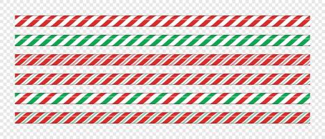 Candy cane line with red and green striped. Seamless line with striped candy pattern. Candy lines. illustration vector