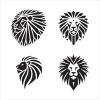 Abstract Lion Head Designs vector