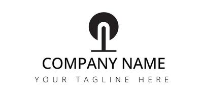 Modern Minimalist Logo Design Featuring a Stylized Tree vector