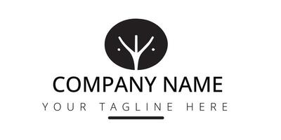 Modern Minimalist Logo Design Featuring a Tree Icon vector