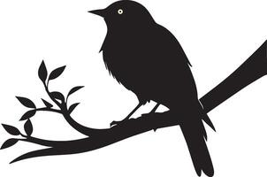 Bird Icon on Branch for project Design vector