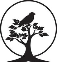 Bird Icon on Branch design for new project vector