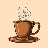 Coffee illustration for baverage menu template vector