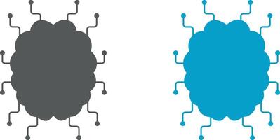 Abstract illustration about artificial intelligence in brain shape vector