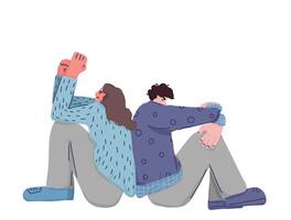 Man and woman are at issue. illustartion vector
