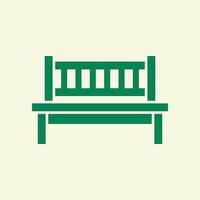 Bench trendy artwork handsome abstract illustration colorful useable design vector