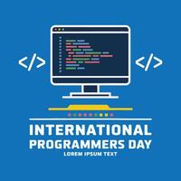 Vibrant Code Celebrating International Programmers Day vector