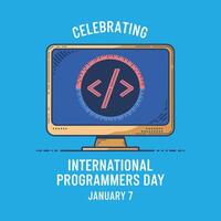 Honoring Coders International Programmers Day Celebration vector