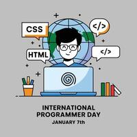 Global Coding Connections International Programmer Day vector