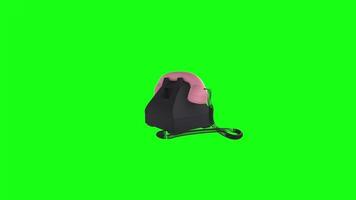 Retro telephone on green background with vintage style design video
