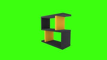 Modern shelving unit display with vibrant colors and simple design video