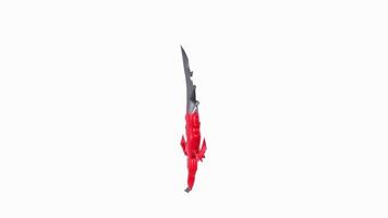 Unique fantasy sword with sharp edges and vivid colors video