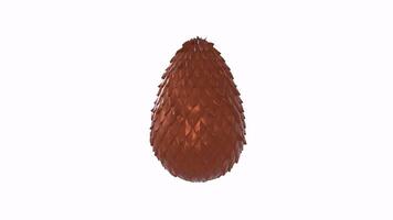 Unique chocolate egg showcasing intricate design and texture video