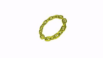 Gold chain link displayed on a neutral background video