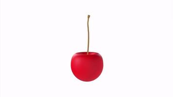 Red candy apple with a stick shown in a simple setting video