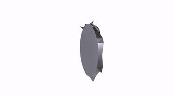 3D model of a detailed metallic object in a neutral background video