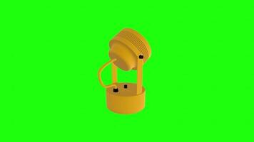 Bright yellow spotlight on display in a studio setting video