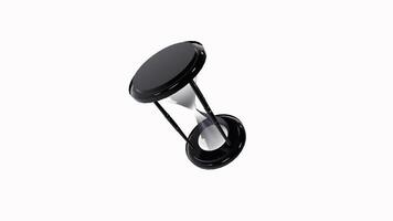 Unique black hourglass on display in modern setting video