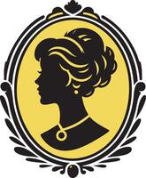 Heirloom Cameo Silhouette for Collectible Graphics vector