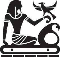 Egyptian Art Silhouette for Historical Projects vector