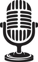 Microphone Silhouette Icon for Audio Projects vector