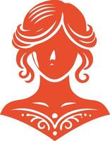 Old-World Portrait Cameo for Sophisticated Art vector