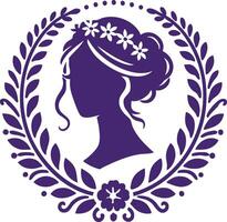 Classical Portrait Cameo for Elegant Art vector